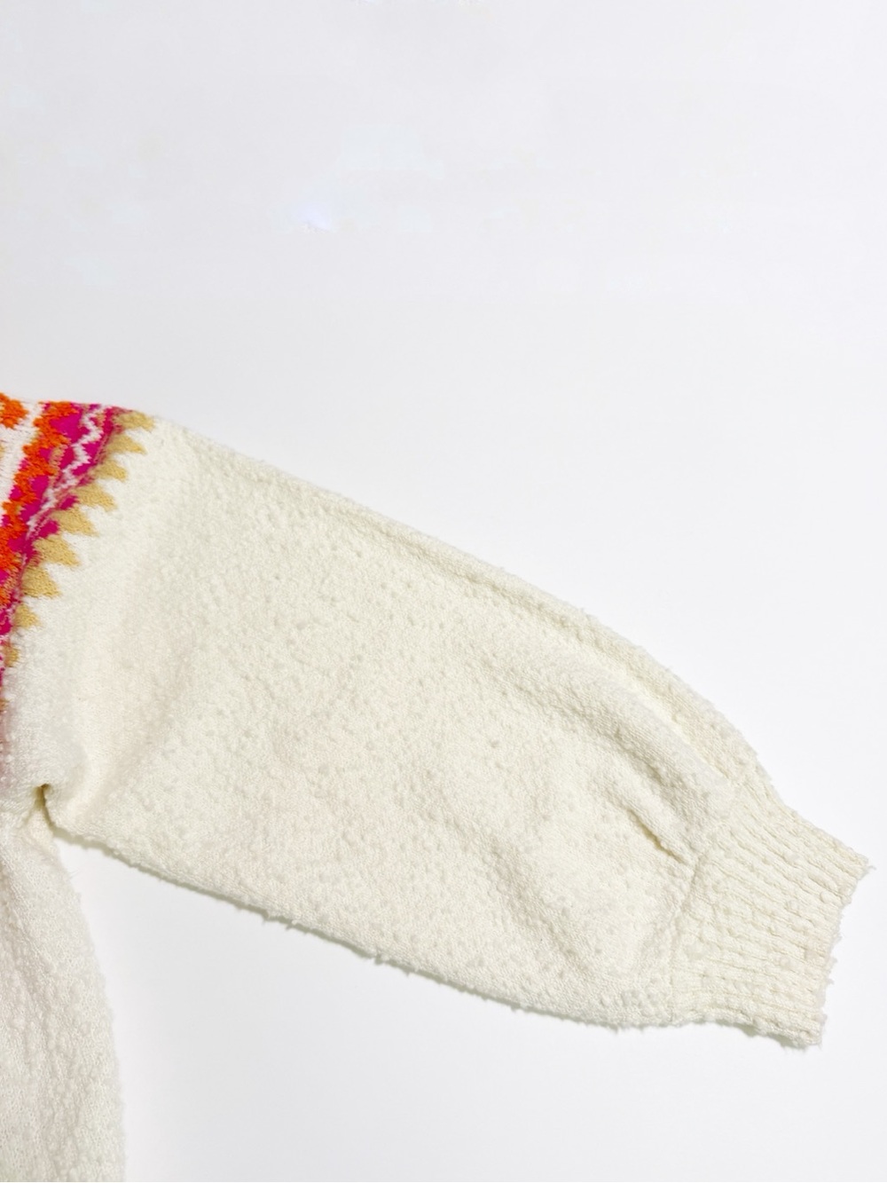 Free People Nellie Fairisle Bunny Slub Knit Oversized Sweater - Picture 9 of 14